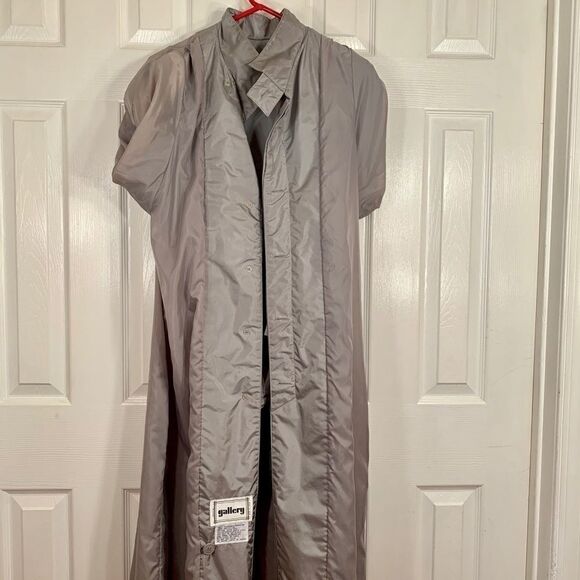 GRAY GALLERY FULL LENGTH RAIN COAT SIZE 8 - Picture 11 of 13